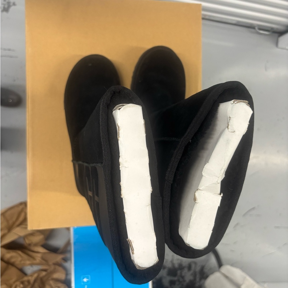 UGG Classic Tall Logo Black Rubber Boot - Picture 5 of 16